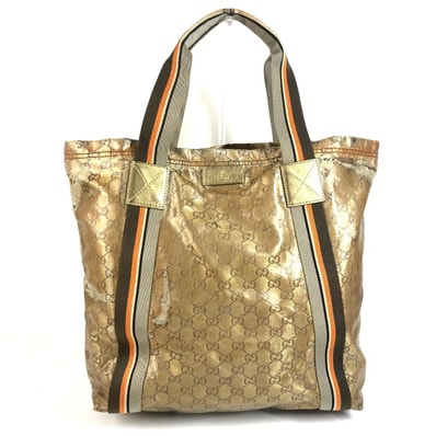 グッチ GUCCI ロゴ 189669 GGクリスタル ショルダーバッグ 肩掛け カバン トートバッグ コーティングキャンバス ゴールド
