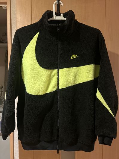 Nike Big Swoosh Reversible Boa Jacket"Black Neon"