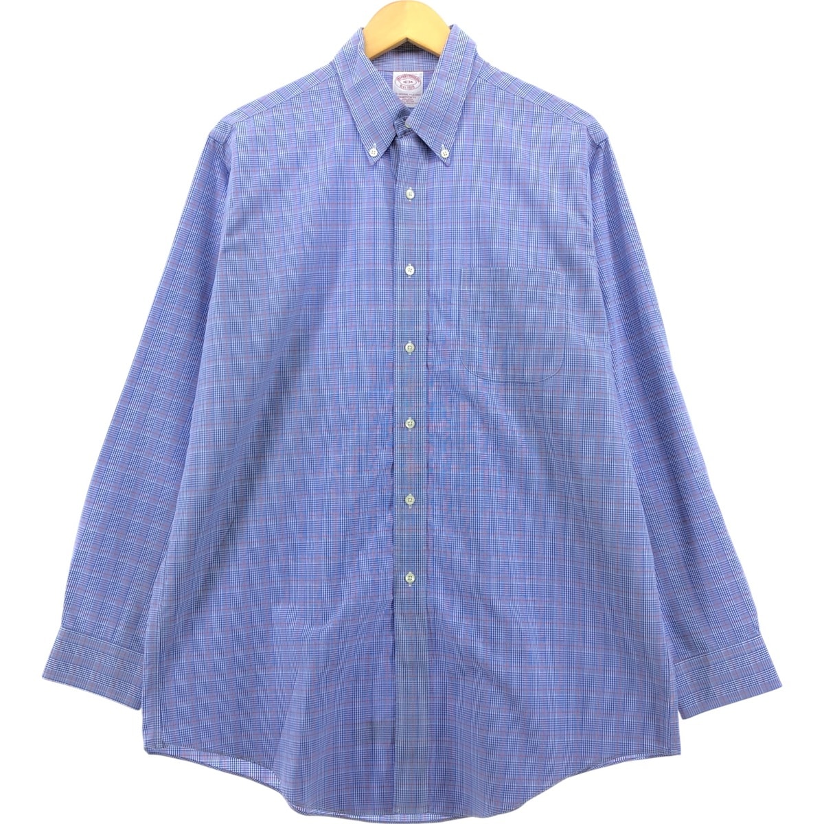 古着 ブルックスブラザーズ Brooks Brothers Est.1818 長袖 ボタンダウンチェックシャツ メンズL相当/eaa556272
