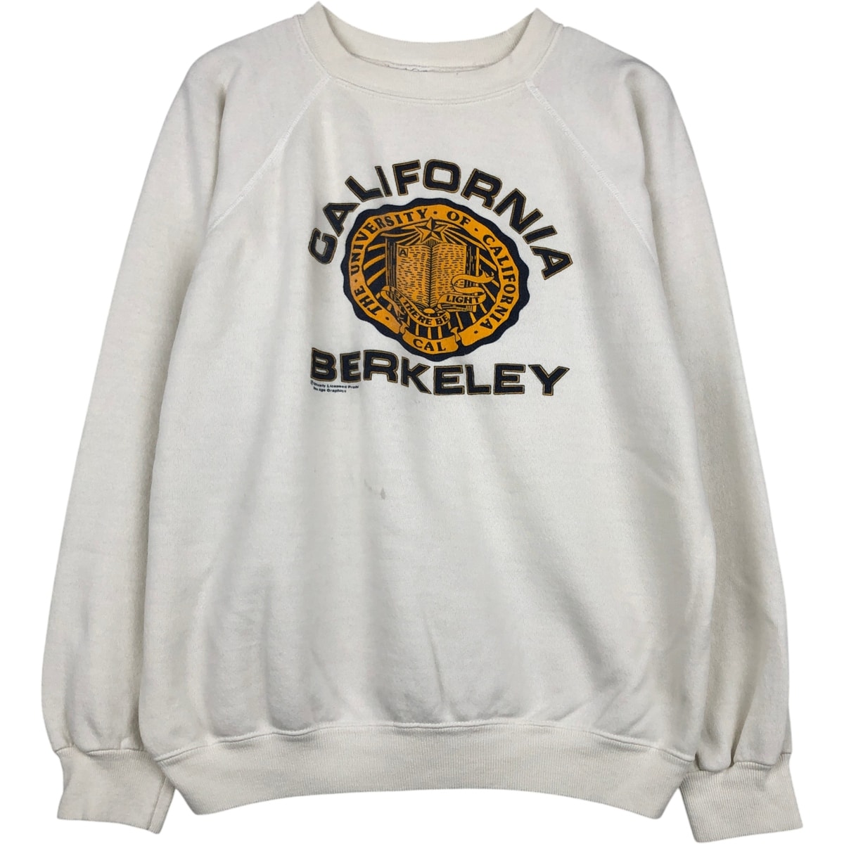 古着 80年代 ヘインズ Hanes 青タグ 3連プリント カレッジスウェットシャツ トレーナー USA製 メンズXL相当 ヴィンテージ/eaa616573