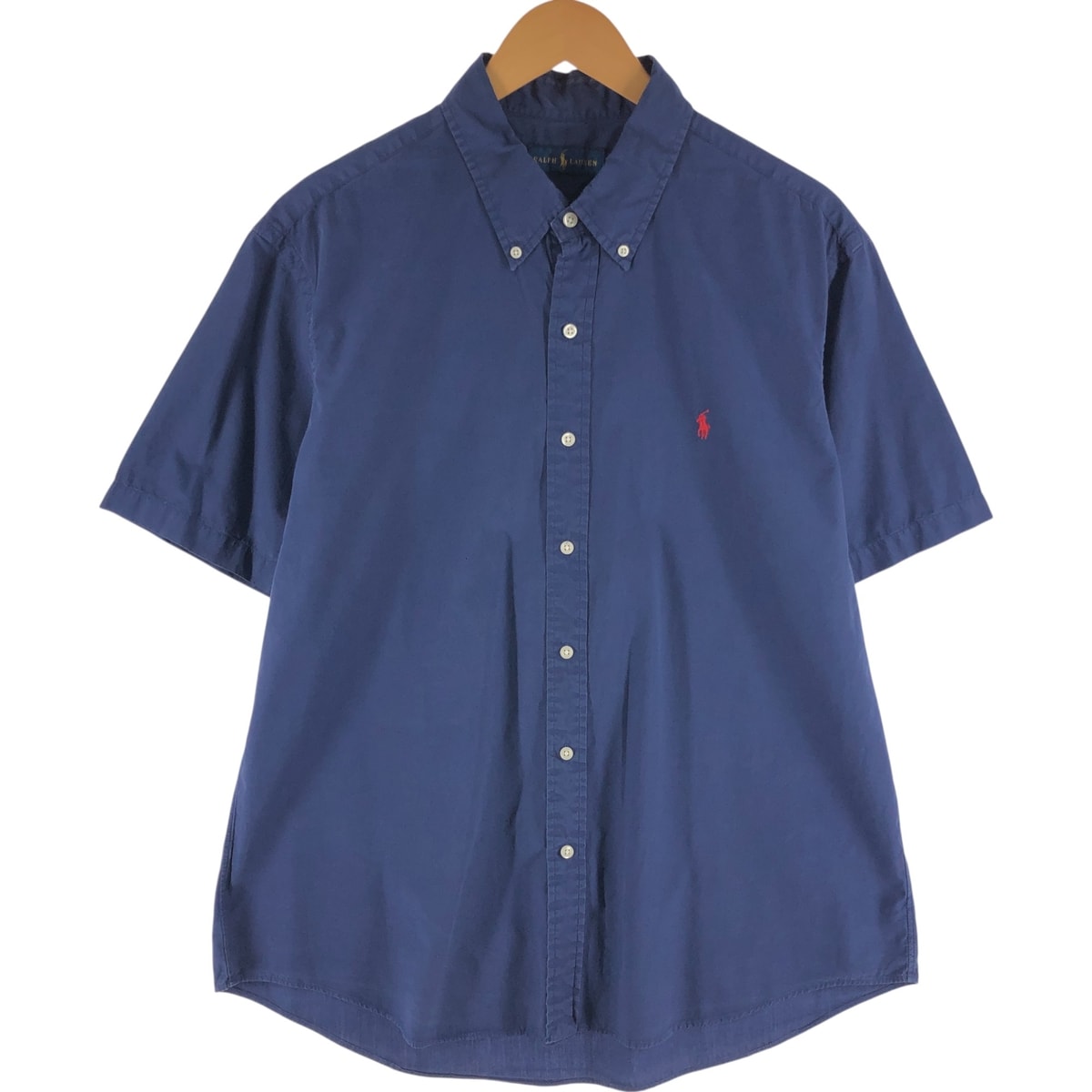 古着 ラルフローレン Ralph Lauren 半袖 ボタンダウンシャツ 中国製 メンズXL相当/eaa534582