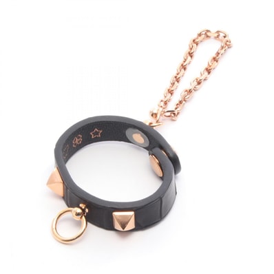 エルメス HERMES リヴァル アクセサリー エキゾチックレザー レディース ブラック系 【中古】