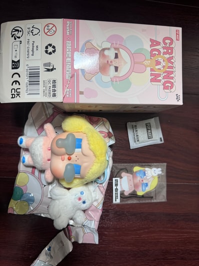 POP MART CRYBABY Crying Again Series Face Plush BABY BLONDE (Super Secret)