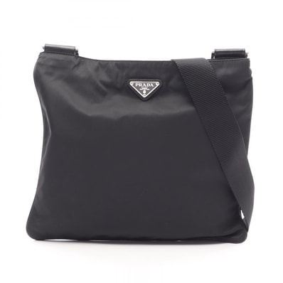 プラダ PRADA ショルダーバッグ バッグ ナイロン レザー レディース ブラック系 VA0053 【中古】