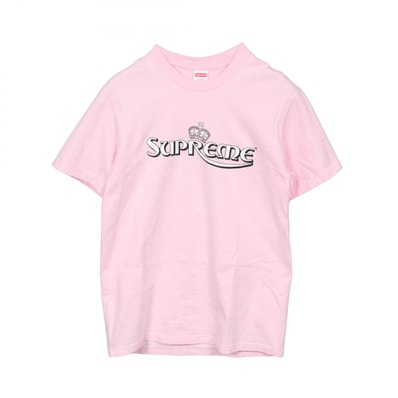 シュプリーム Supreme Crown Tee 23SS 半袖Tシャツ 衣料品 トップス コットン メンズ ピンク系 【中古】