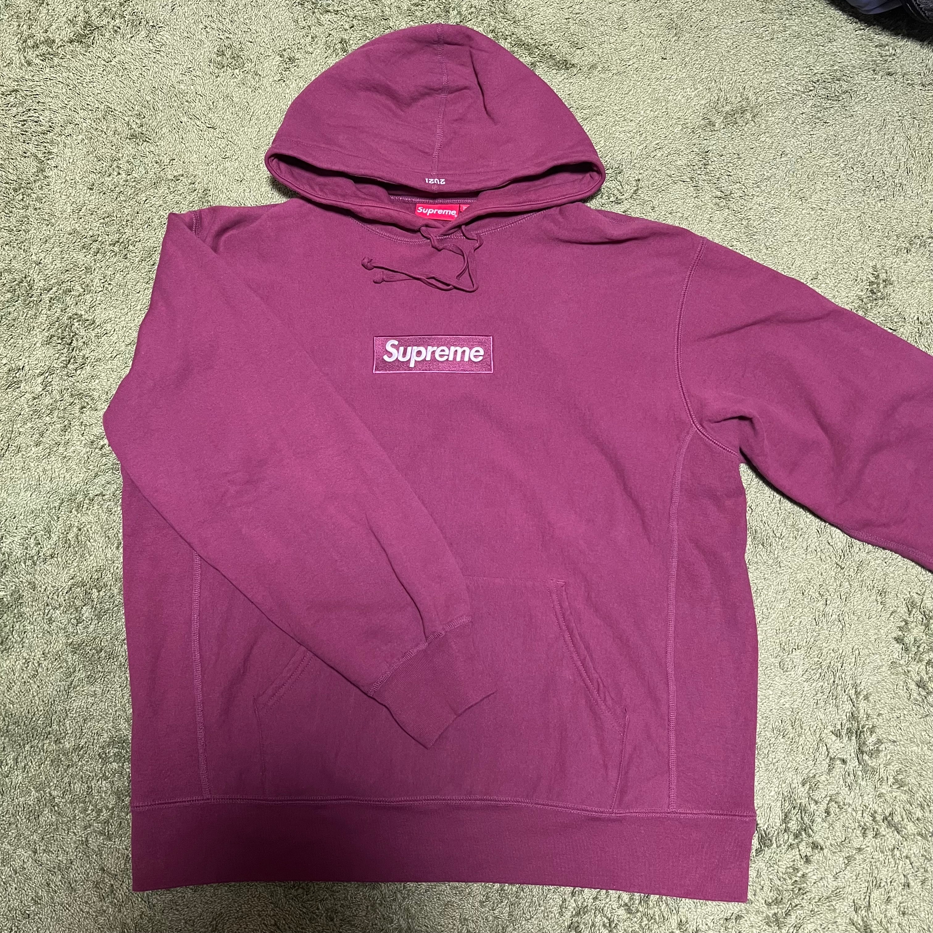 Supreme Box Logo Hooded Sweatshirt "Plum" (21FW)