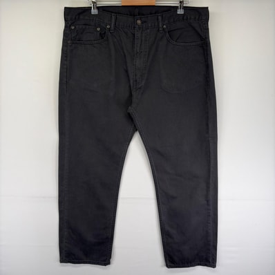 古着 リーバイス Levi's デニム パンツ Gパン ジッパーフライ 5ポケット 大きいサイズ ブラックデニム 505 w40 L30 グレー系 メンズ