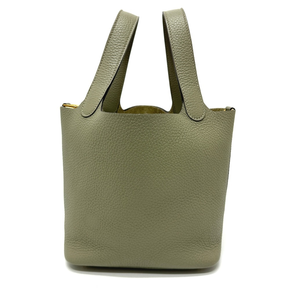 エルメス HERMES ピコタンロックPM ピコタンロック PM B刻 カバン トートバッグ ピコタン ハンドバッグ トリヨンクレマンス B刻 セージ グレー 新品同様