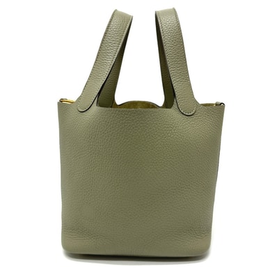 エルメス HERMES ピコタンロックPM ピコタンロック PM B刻 カバン トートバッグ ピコタン ハンドバッグ トリヨンクレマンス B刻 セージ グレー 新品同様