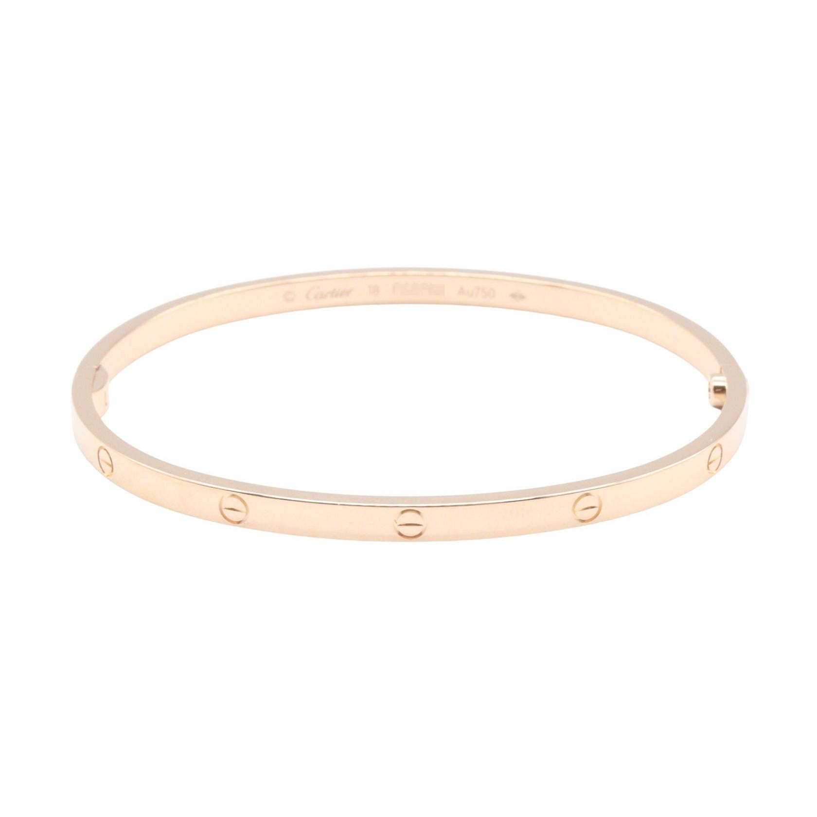 カルティエ CARTIER ラブブレス SM ブレスレット アクセサリー K18PG(ピンクゴールド) レディース ゴールド系 【中古】