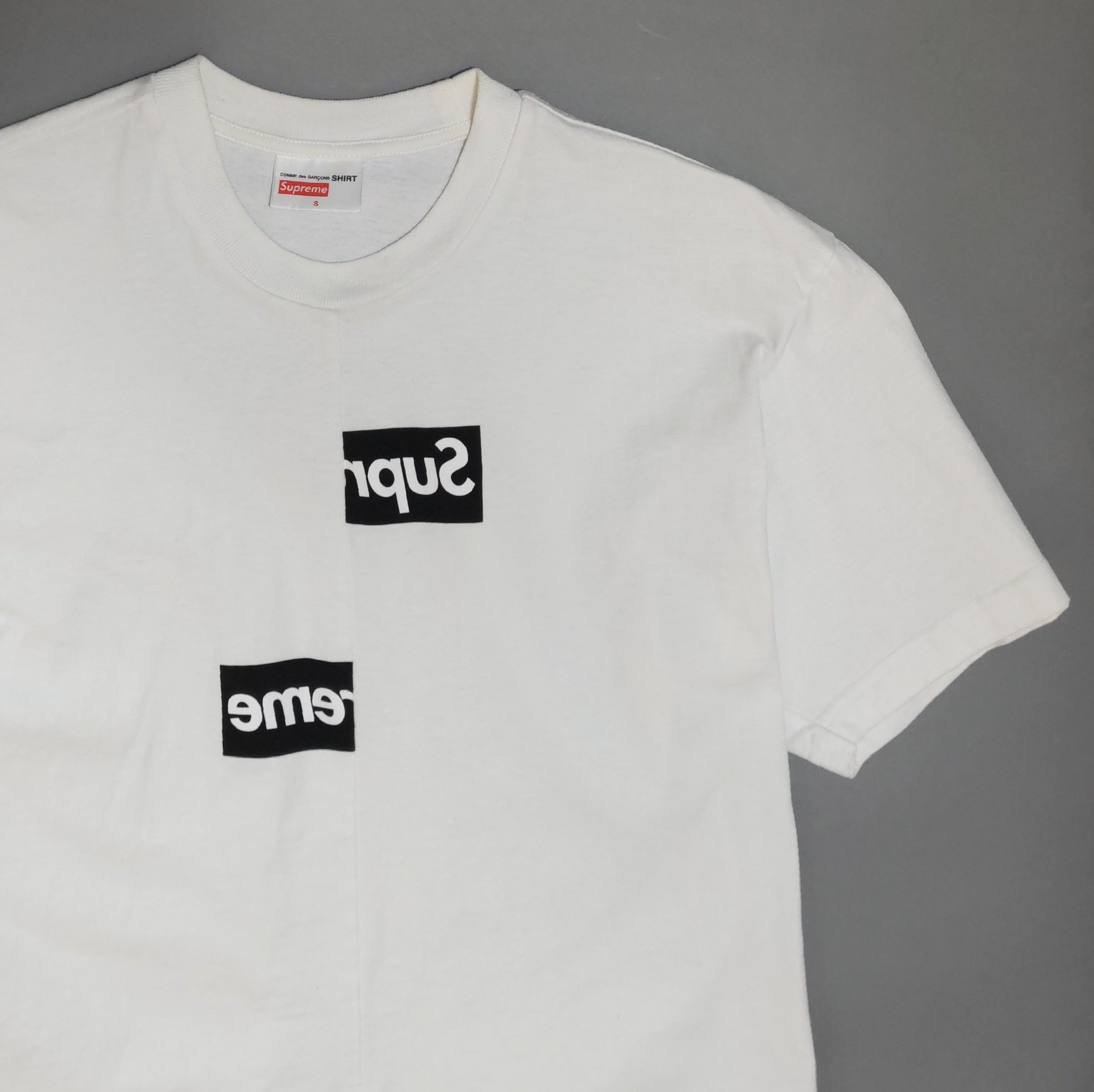 Supreme / Comme des Garçons SHIRT® Split Box Logo Tee "White"