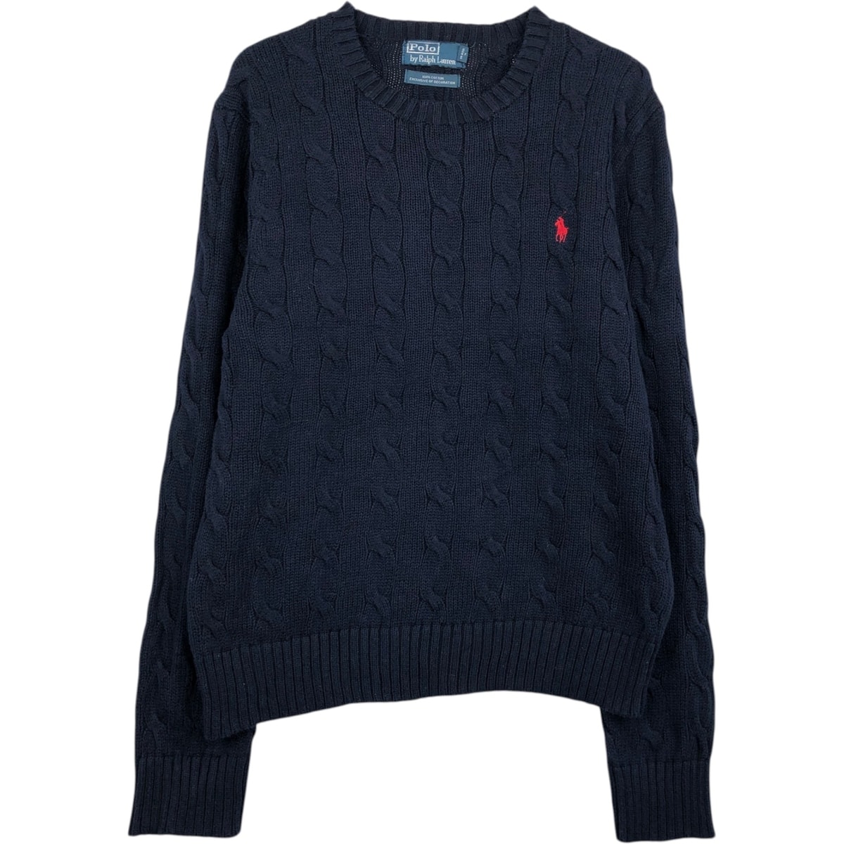 古着 ラルフローレン Ralph Lauren POLO by Ralph Lauren ケーブル編み コットンニットセーター メンズM相当/eaa627469