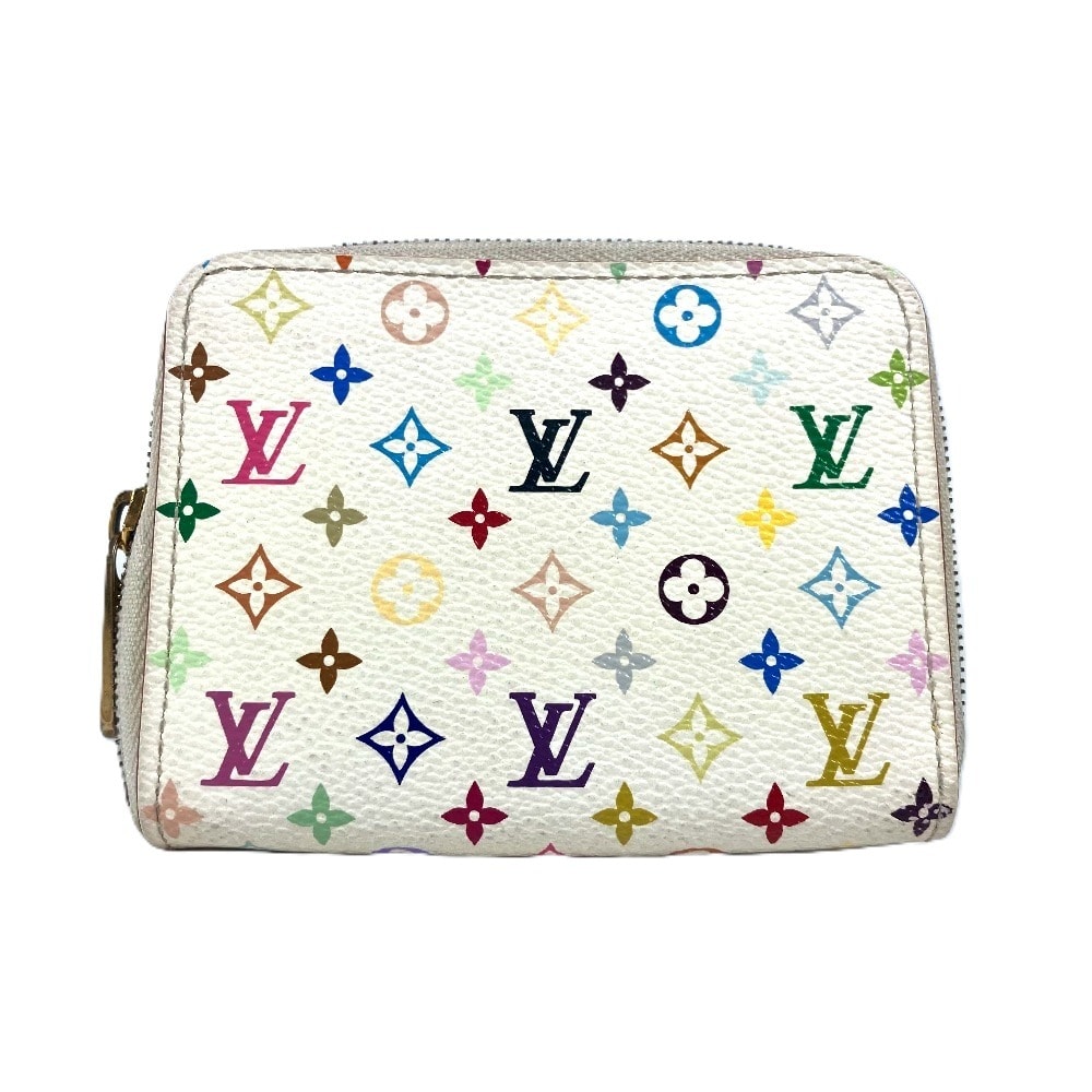 ルイヴィトン LOUIS VUITTON ジッピーコインパース M93739 モノグラムマルチカラー 財布 小銭入れ ラウンドファスナー コインケース モノグラムマルチカラーキャンバス ブロン ホワイト