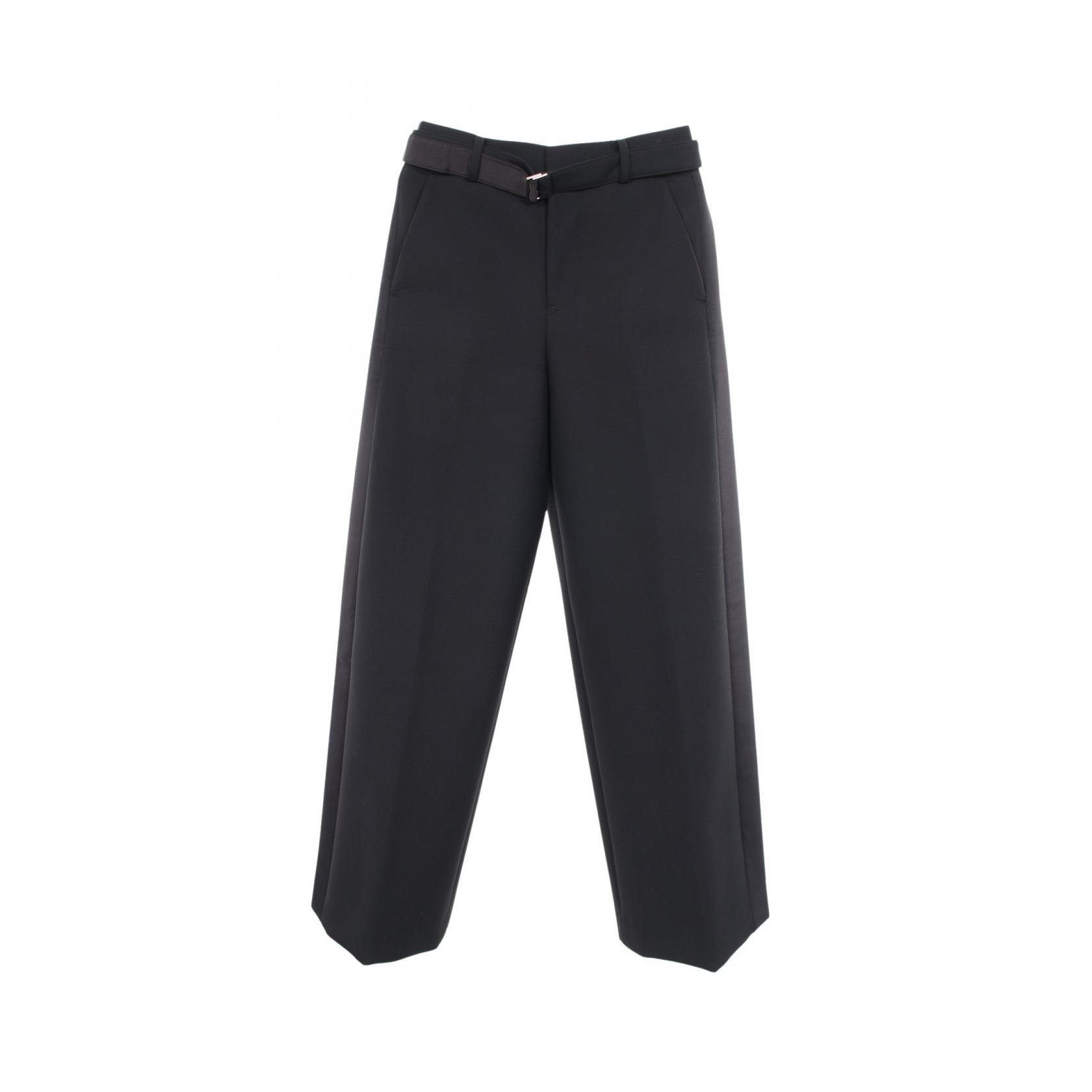 サカイ Sacai Suiting Bonding Pants サイドライン パンツ 衣料品 ボトムス ウール ポリエステル レディース ブラック系 【中古】