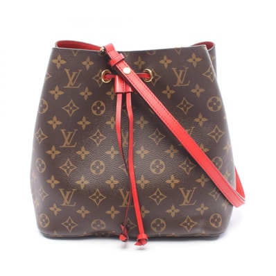 ルイ・ヴィトン LOUIS VUITTON ネオノエ モノグラム コクリコ ショルダーバッグ バッグ PVCコーティングキャンバス レザー レッド レディース ブラウン系 / レッド系 M44021 【中古】
