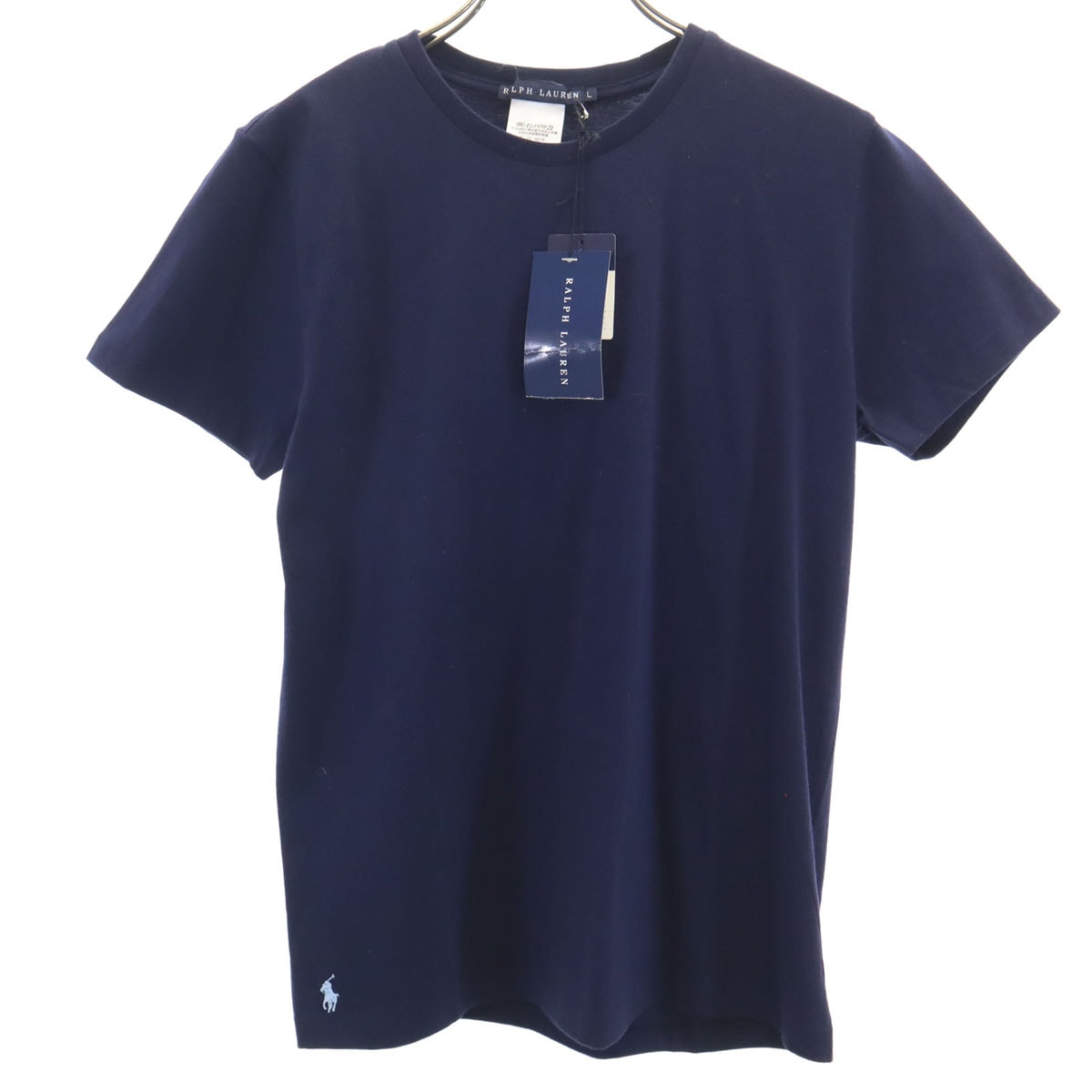 美品 RALPH LAUREN ラルフローレン 日本製 半袖 Tシャツ L ネイビー