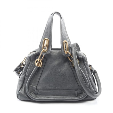 クロエ Chloe パラティ スモール ハンドバッグ バッグ レザー レディース グレー系 【中古】