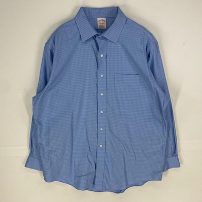 古着 ブルックスブラザーズ Brooks Brothers 長袖シャツ ポケット ロングスリーブ MADISON FIT XL ブルー系 チェック メンズ