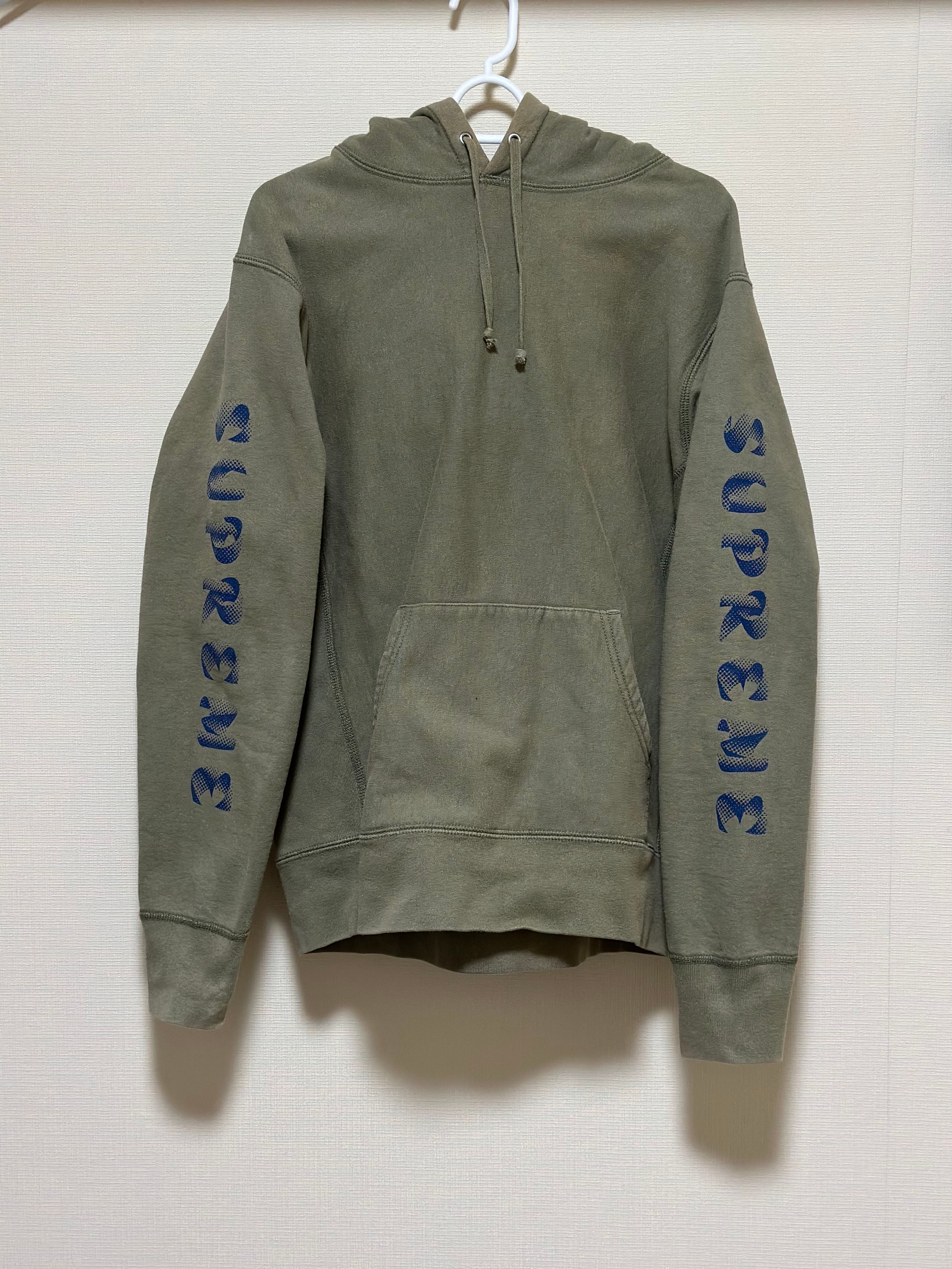 シュプリーム グラディエント スリーブ フーデッド スウェットシャツ "ライト オリーブ"