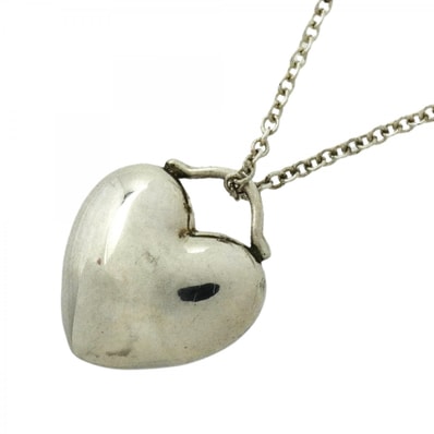 【6jcb0644】ティファニー ネックレス ハートモチーフ シルバー925【中古】レディース