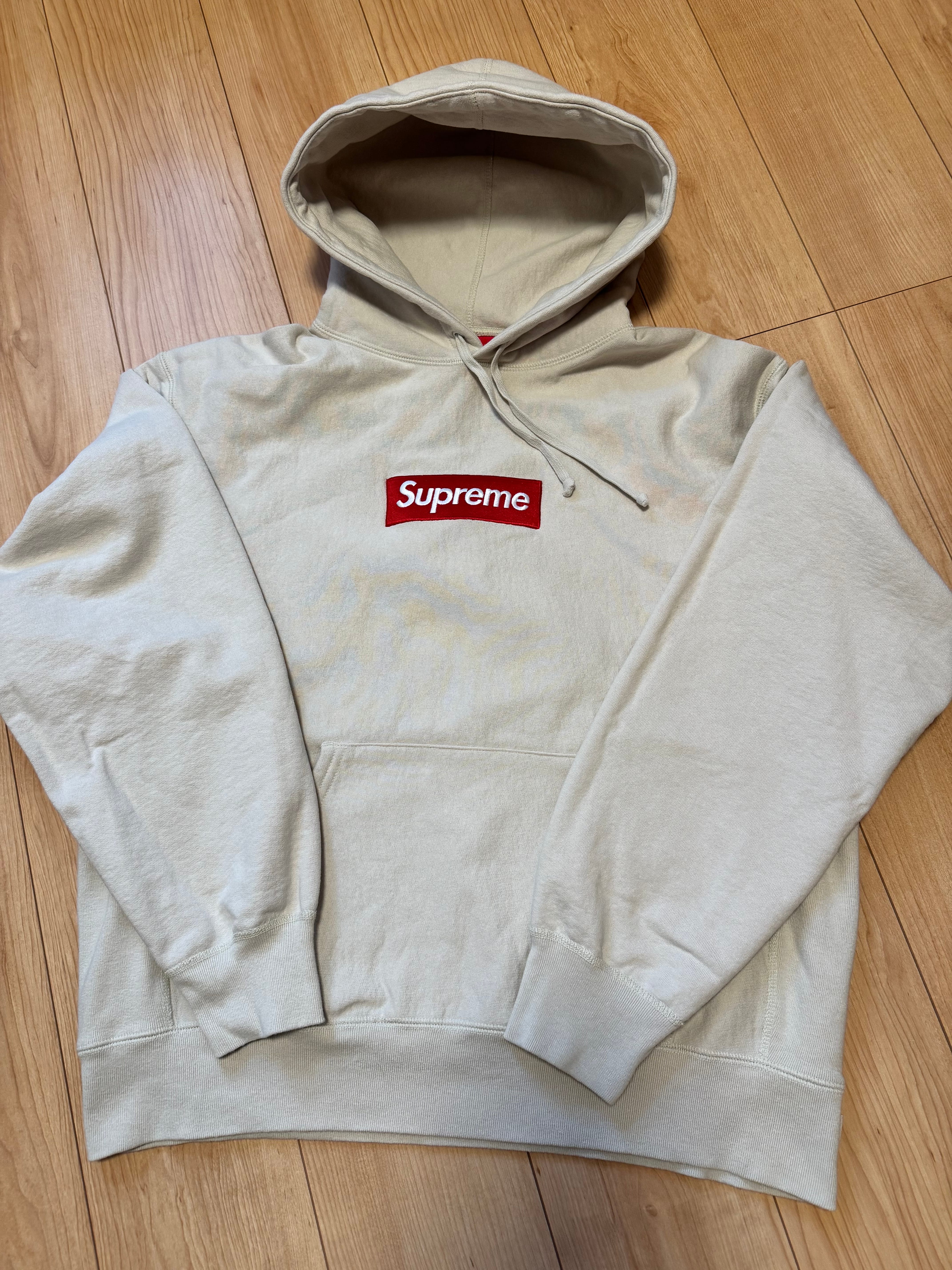 Supreme Box Logo Hooded Sweatshirt "Stone" (24FW)