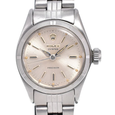 ロレックス ROLEX 6411 ヴィンテージ オイスター プレシジョン Cal.1310 シルバー 手巻き レディース 腕時計 G#149895