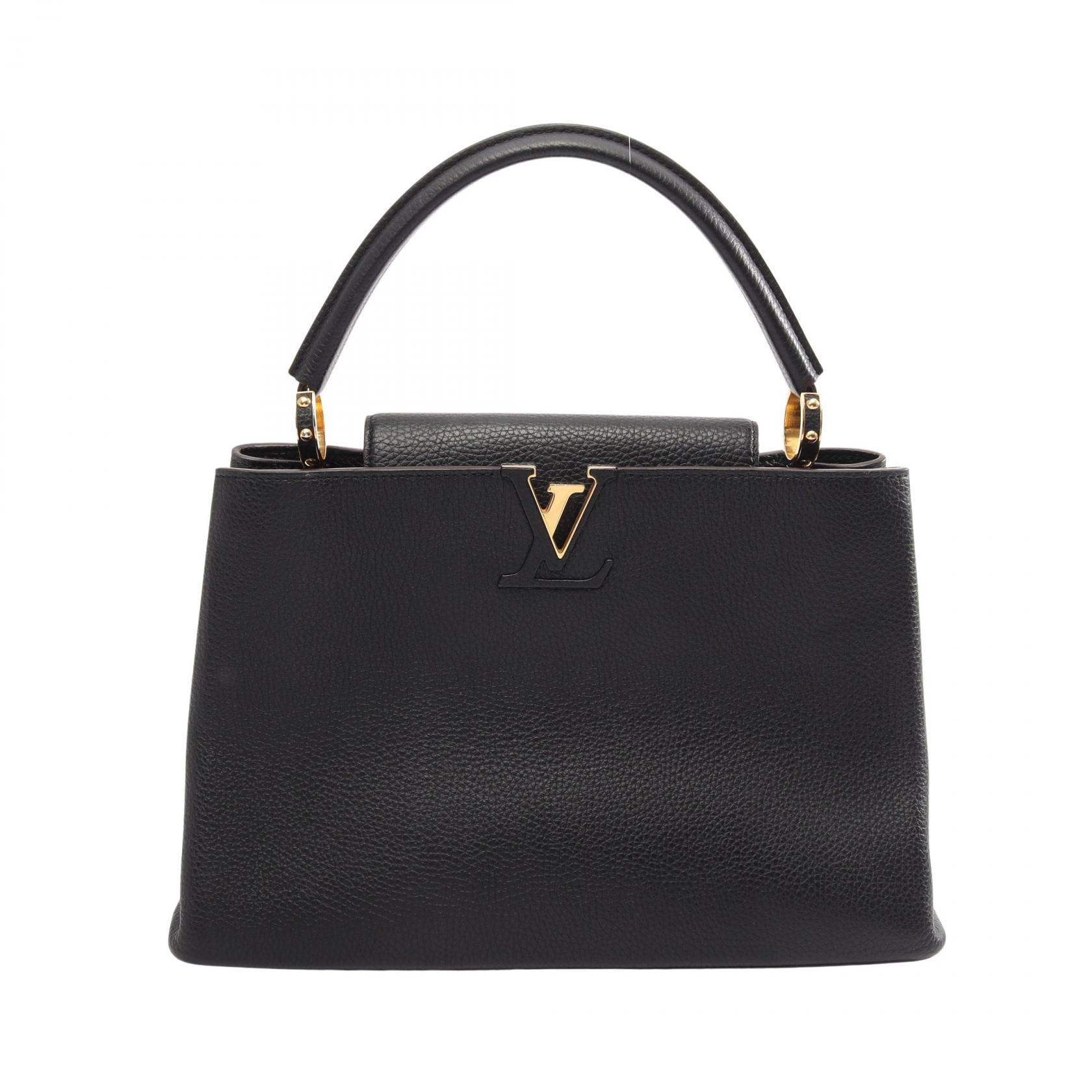 ルイ・ヴィトン LOUIS VUITTON カプシーヌMM パルナセア ノワール ハンドバッグ バッグ レザー レディース ブラック系 M48864 【中古】