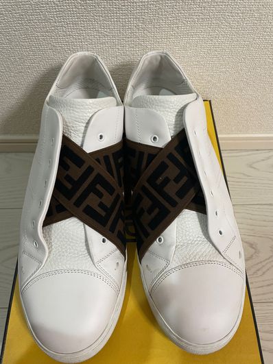 スニーカー ホワイトレザー スリッポン