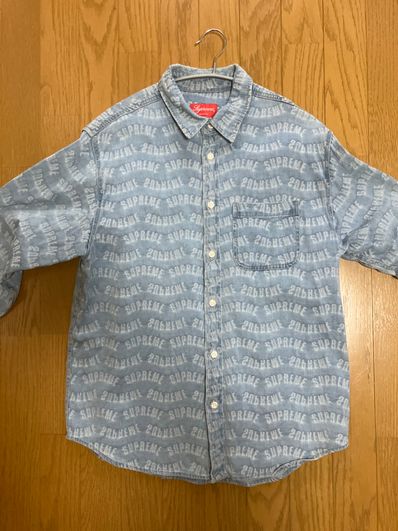 Supreme Arc Jacquard Denim Shirt "Blue"