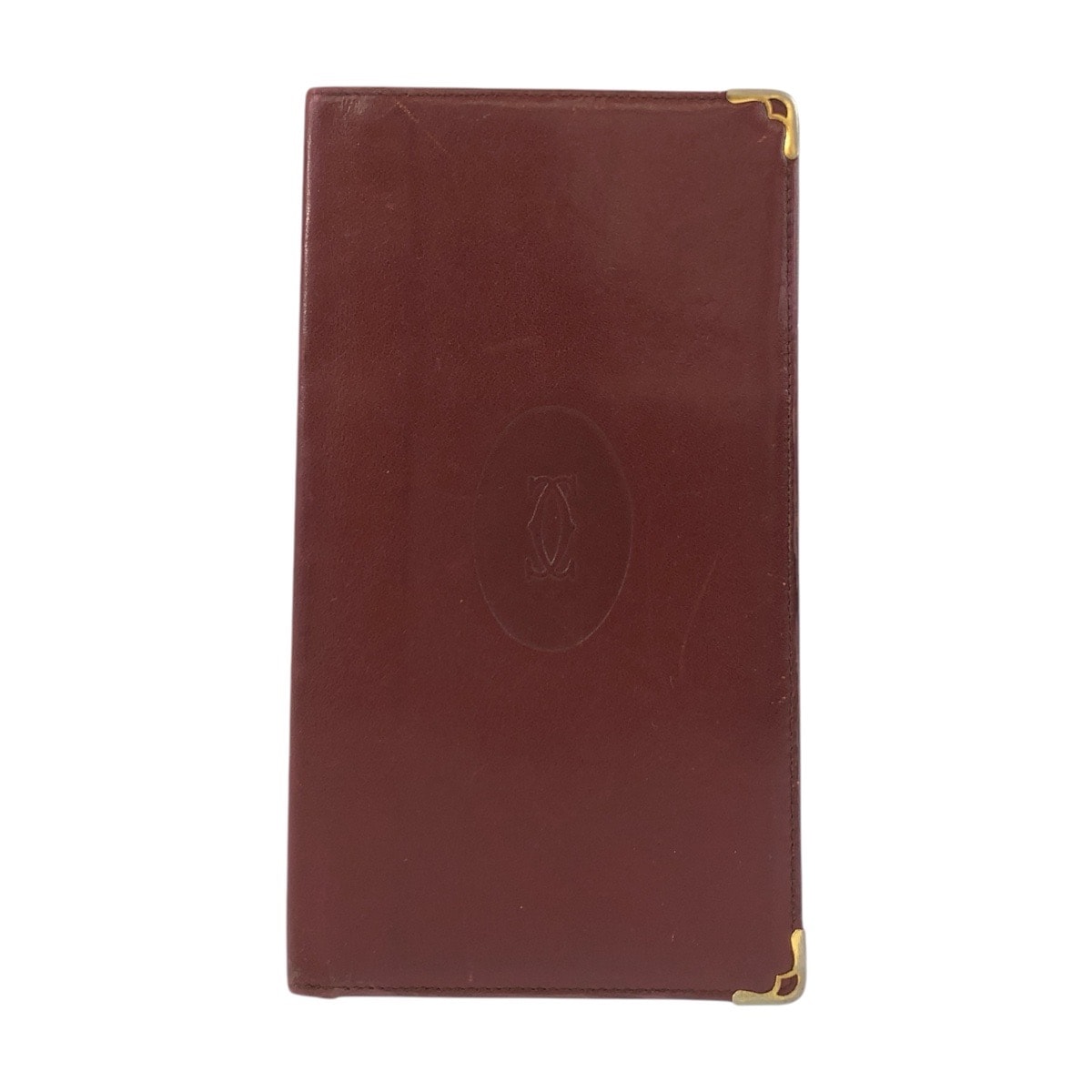 CARTIER カルティエ ヴィンテージ マストライン ボルドー ゴールド金具 レザー 長財布 ロングウォレット 札入れ 410597 【中古】