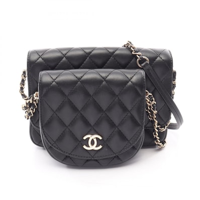 シャネル CHANEL マトラッセ ショルダーバッグ バッグ ラムスキン(羊革) レディース ブラック系 AS0545 【中古】