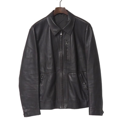 Salvatore Ferragamo サルヴァトーレフェラガモ ライダースジャケット サイズ50 ガンチーニ シングル レザージャケット ブランド古着【中古】20260609/RA9732
