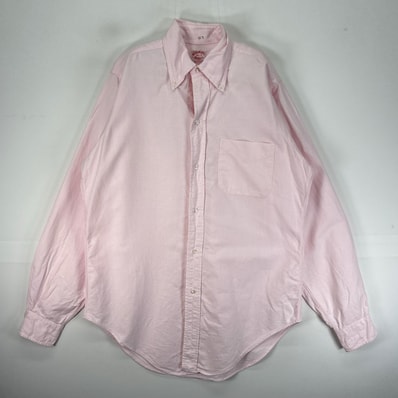 古着 60's/60年代 ヴィンテージ ブルックスブラザーズ Brooks Brothers 長袖シャツ ボタンダウン 6ボタン S ピンク系 ストライプ メンズ