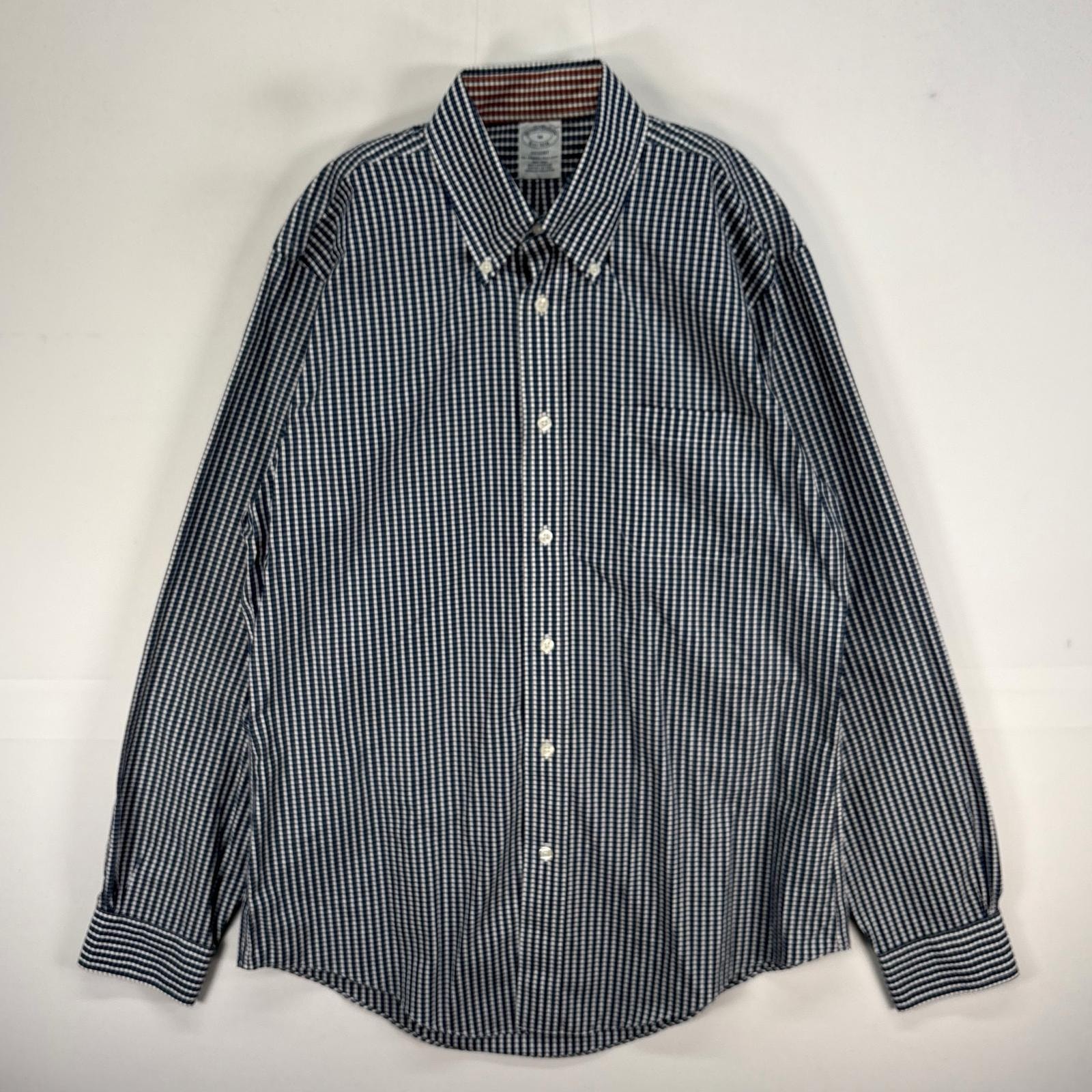 古着 ブルックスブラザーズ Brooks Brothers 長袖シャツ ボタンダウン 胸ポケ REGENT M ブルー系 チェック メンズ