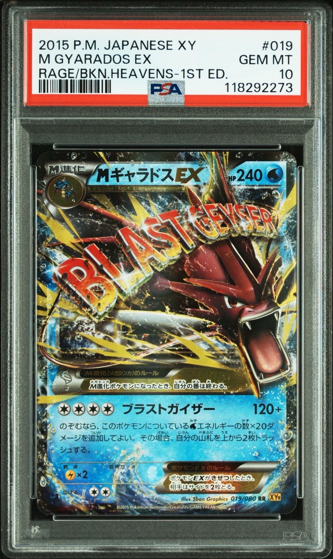 MギャラドスEX RR :1ED [XY9 019/080](拡張パック「破天の怒り」)
