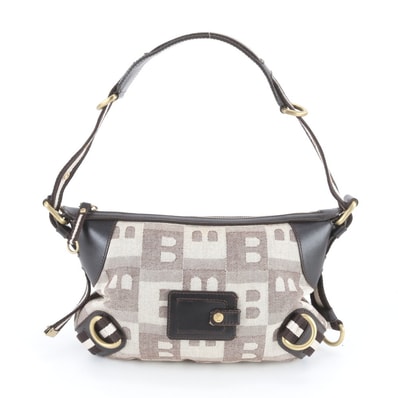 ■美品 バリー ショルダーバッグ レザー×キャンバス