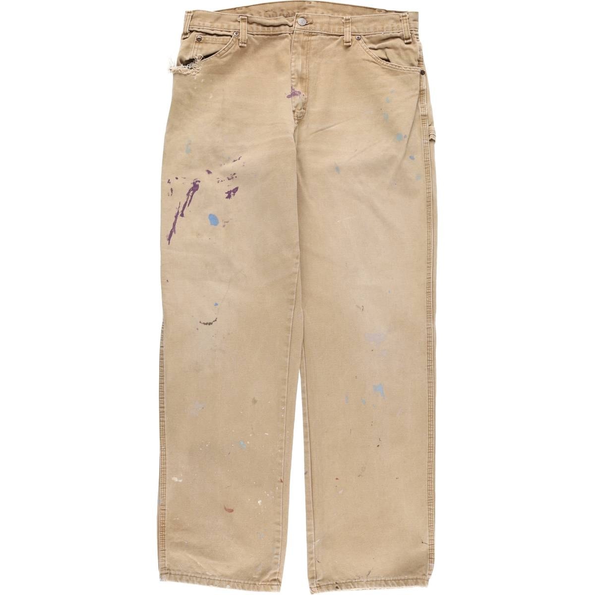 古着 ディッキーズ Dickies ペイント ダックペインターパンツ メンズw37相当/eaa580010