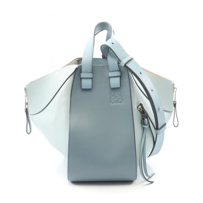 ロエベ LOEWE HAMMOCK SMALL ハンモック スモール 2WAY ハンドバッグ バッグ レザー レディース ブルー系 【中古】