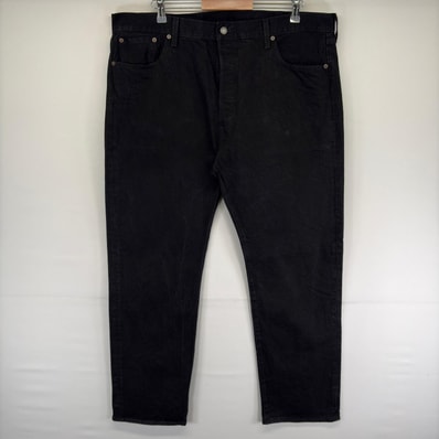 古着 リーバイス Levi's デニム パンツ 501 ボタンフライ 5ポケット ストレート ジーンズ ジーパン W42 L32 ブラック系 メンズ