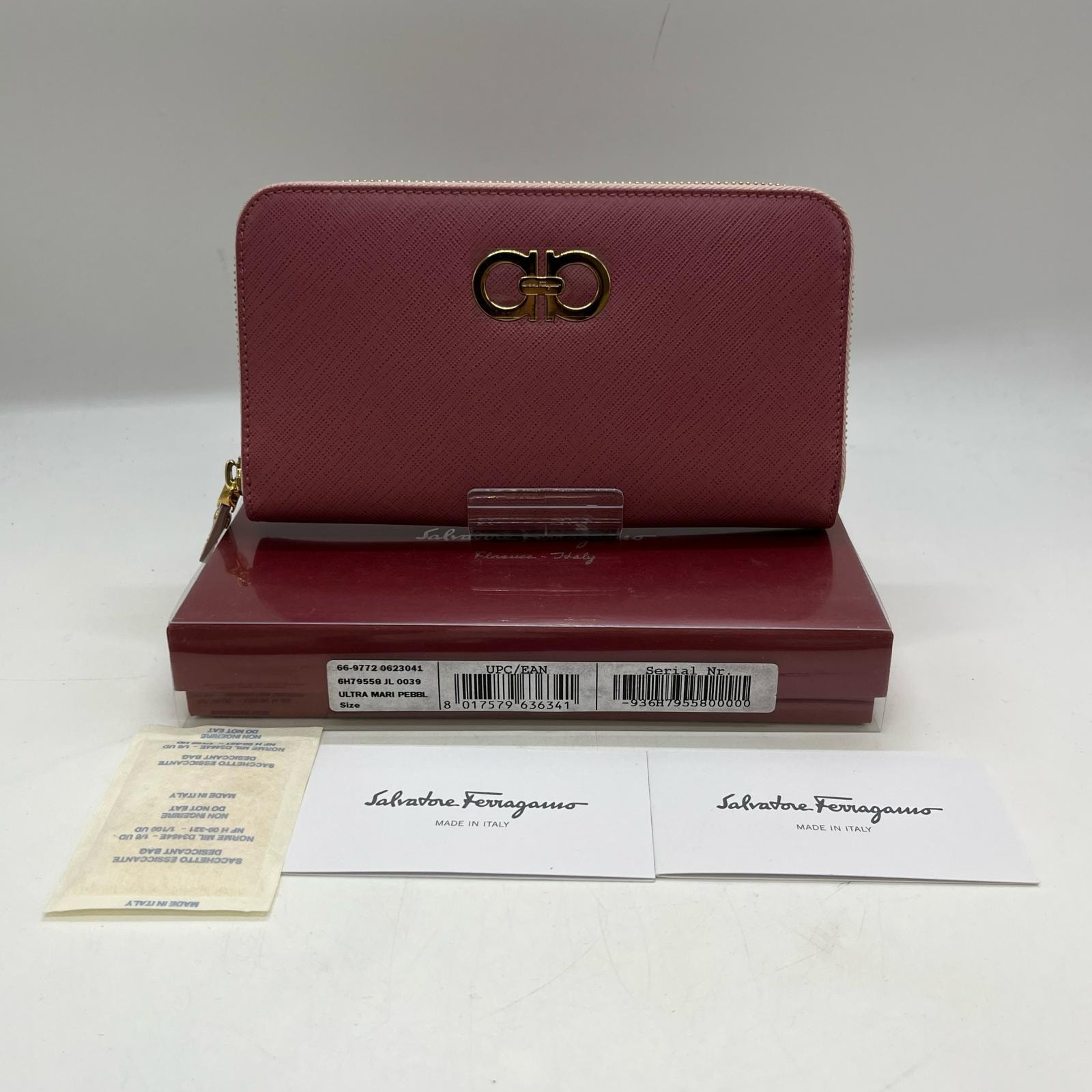 Salvatore Ferragamo サルヴァトーレフェラガモ  長財布 ガンチーニ ダブルガンチーニ  Y-22 C338 ピンク