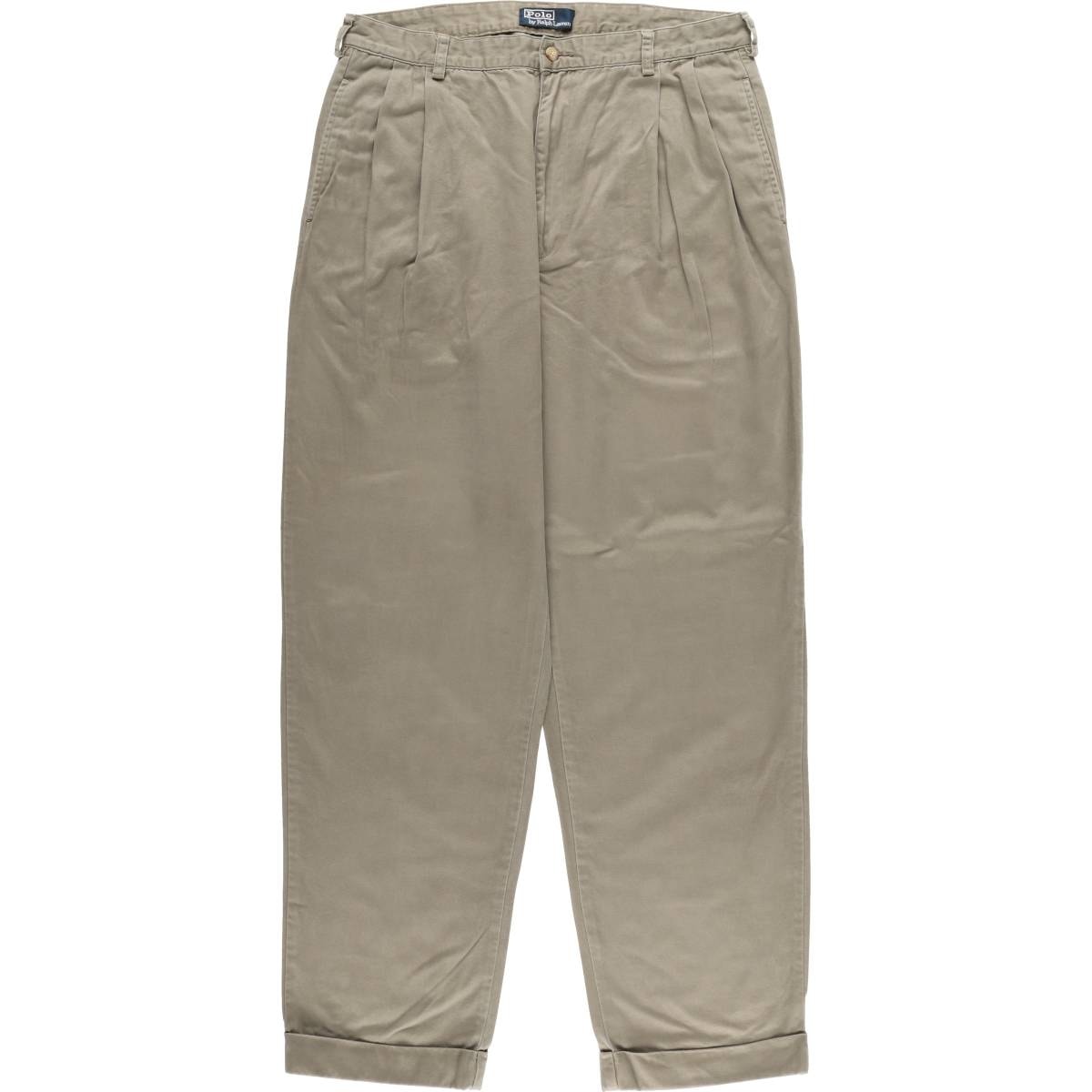 古着 ラルフローレン Ralph Lauren POLO by Ralph Lauren ツータック チノパンツ メンズw34相当/eaa550822