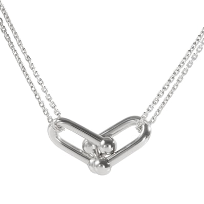 TIFFANY&Co. ティファニー ハードウェア ダブル リンク ペンダント ネックレス スターリングシルバー シルバー【中古】