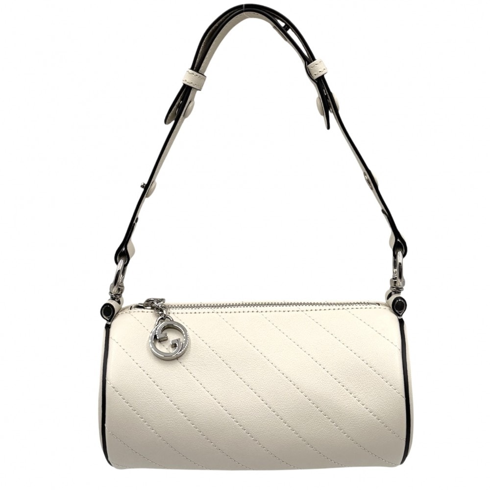 GUCCI グッチ ハンドバッグ ブロンディミニ ショルダーバッグ 鞄 かばん 760170 レザー    ホワイト 白 シルバー金具 レディース 美品【中古品】