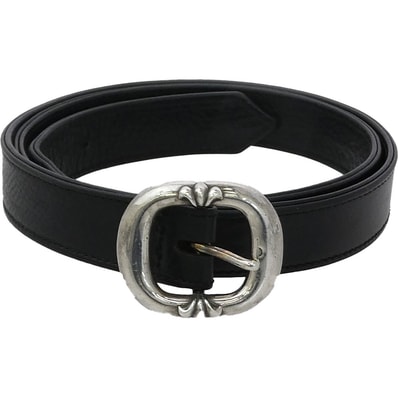 CHROME HEARTS クロムハーツ(原本無) ベルト BLT GUNSLINGER 1.0 ガンスリンガー 1.0 レザー ベルト ブラック系 シルバー系【中古】