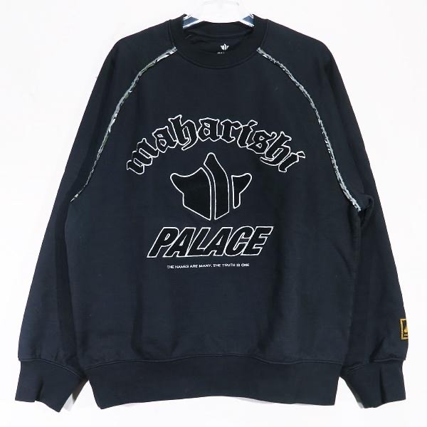 PALACE x MAHARISHI Temple Script Crew "Black"