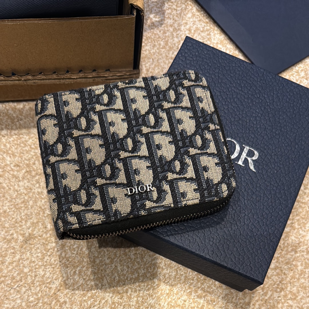 ディオール ジップウォレット ディオール オブリーク ジャカード "ベージュ" 2ESBC092YSE_H05E