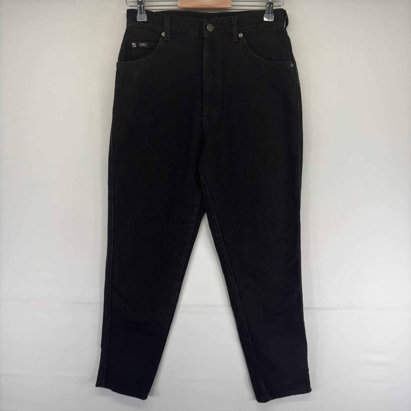 古着 90's/90年代 リー Lee USA製 デニム パンツ 5ポケット テーパード ジップ ブラックデニム W10 MED  ブラック系 レディース