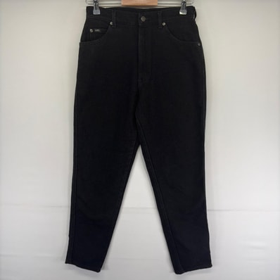 古着 90's/90年代 リー Lee USA製 デニム パンツ 5ポケット テーパード ジップ ブラックデニム W10 MED ブラック系 レディース
