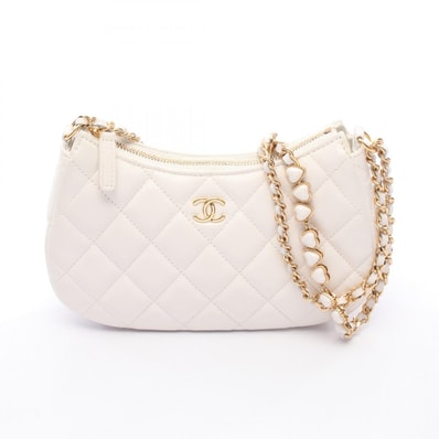 シャネル CHANEL マトラッセ ショルダーバッグ バッグ ラムスキン(羊革) レディース ホワイト系 AP3786 【中古】