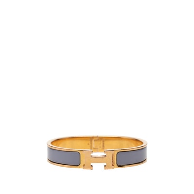 エルメス クリックH PM ブレスレット ゴールド ライトパープル メッキ エナメル レディース HERMES 【中古】